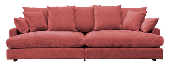 Bild på BABE Chill 3,5-sits soffa 268cm 1359 tyg Vibe R U Mine, mörkbruna ekben