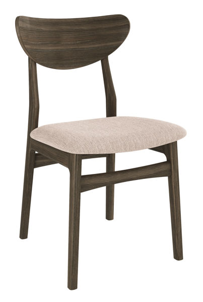 Bild på ELSA Stol m. sits i tyg Diosa 11 beige, rökoljad ek