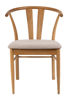 Bild på JIVAGO Matstol i oljad natur ek, beige tyg, oljad ek, sits i boucletyg alpine 01 beige